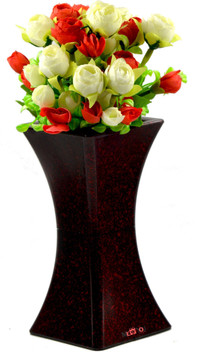 ME\u0026YOU Decorative Artificial Rose Flower with Vase for Home Décor, Table Décor, Office Décor, Living Room Décor IZ19FlowerPotPvcRFlower8,001 Red,